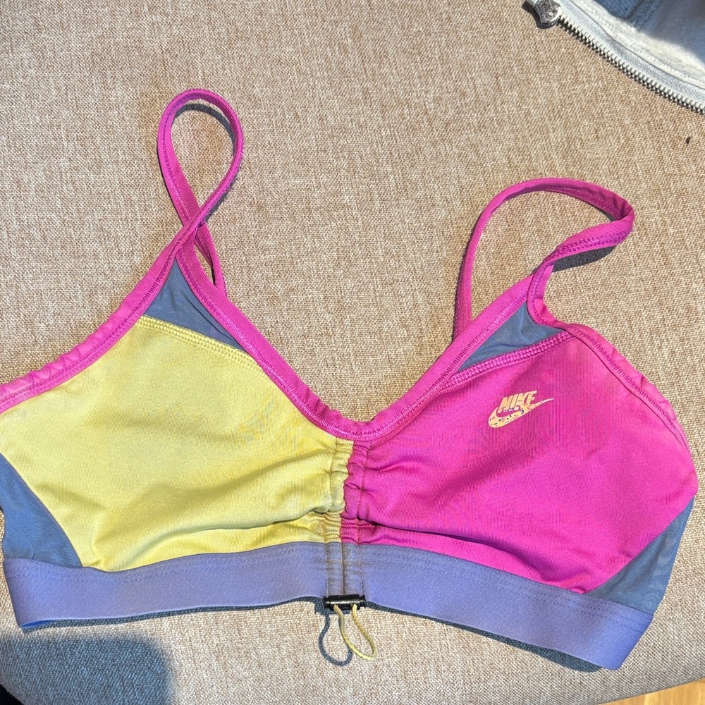 Nike Women's Sports Bra - Pink, Yellow, Purple
